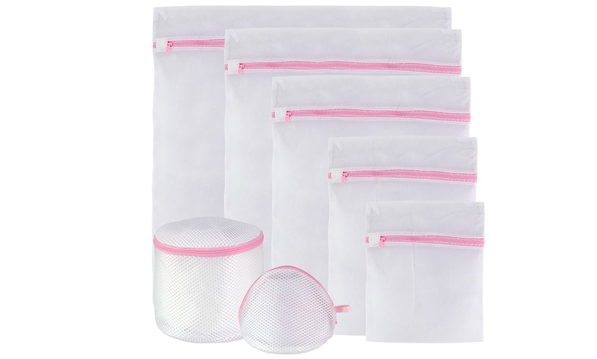 Image 14: 90L Large Laundry Basket Mesh Laundry Wash Bags for Socks Underwear Hosiery Bras