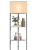 Image 9: HOMCOM Corner Floor Lamp with Shelves
