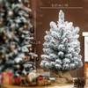 Image 4: Prelit Small Christmas Tree, Snow Flocked Tabletop Xmas Tree