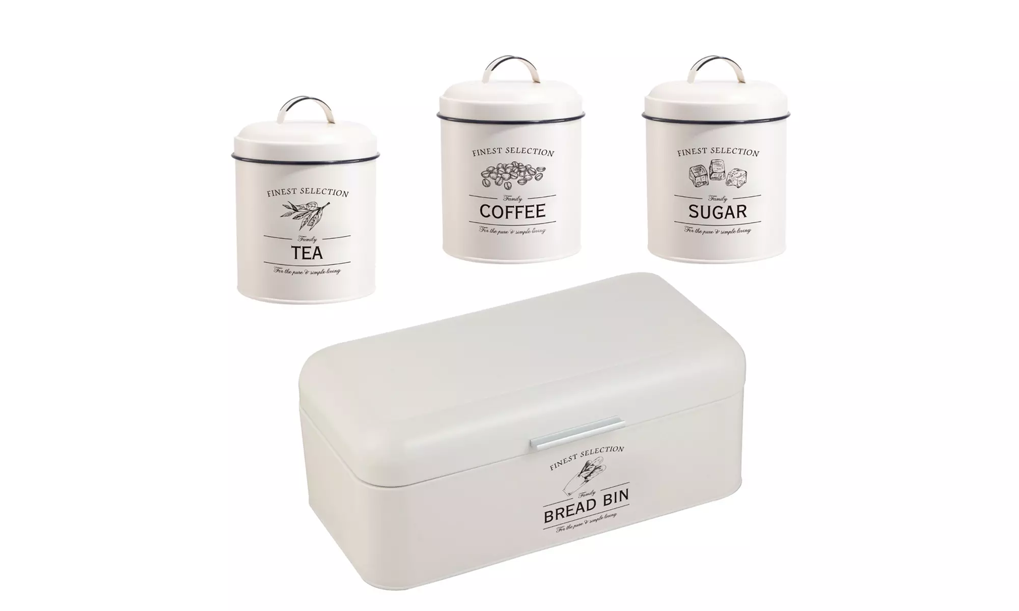 Herzberg 3er- oder 4er-Set Aufbewahrungsdosen im Retro-Stil