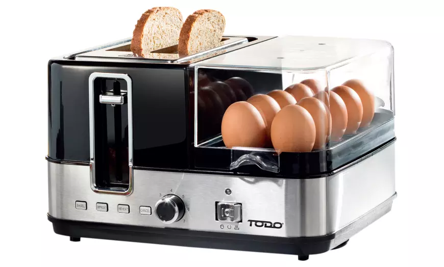 Image 7: TODO 1400W Breakfast Master Toaster Egg Cooker Grill