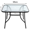 Image 31: Garden Rippled Tempered Glass Table Set