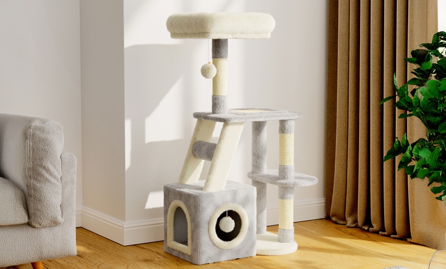 Image 3: Árbol multinivel para gatos con poste rascador 
