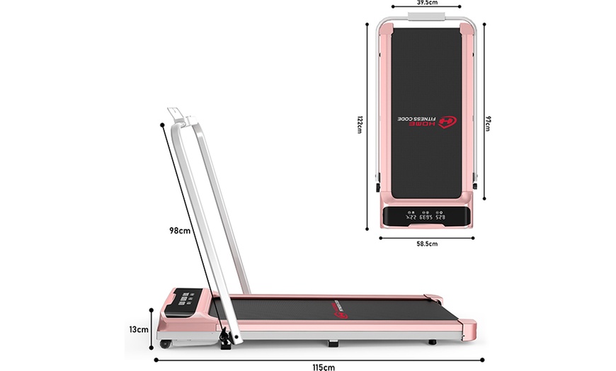 Image 9: Under Desk Treadmill with LED Display, Quiet Motor, Shock Absorption