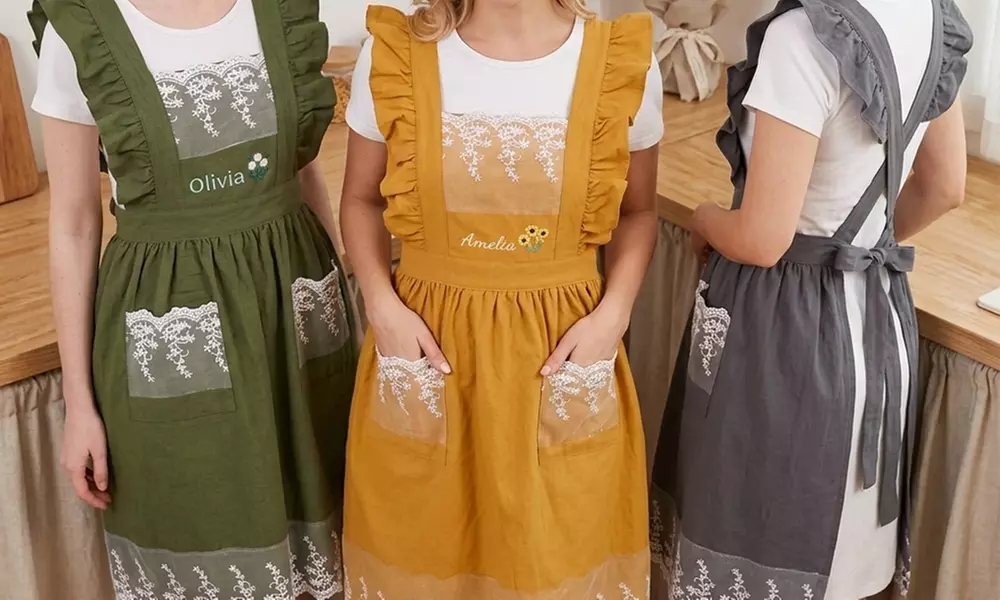 Custom Mother’s Day Apron – Personalized Name, Perfect Gift for Mom