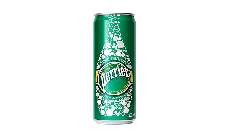 Image 2: Perrier Sparkling Mineral Water - 24 Pack of 330ml Cans, Naturally Carbonated 