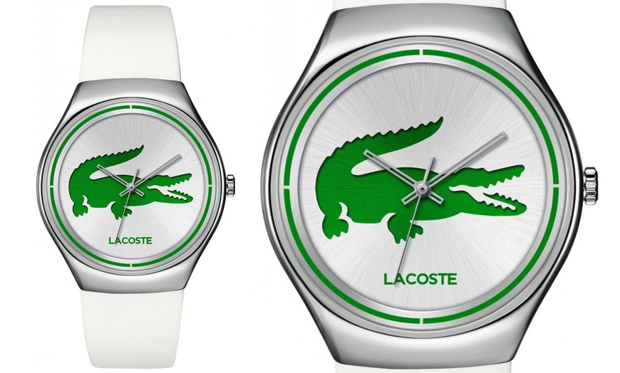 Image 2: Lacoste Valencia Women’s Quartz Analog Watch – White Silicone Strap