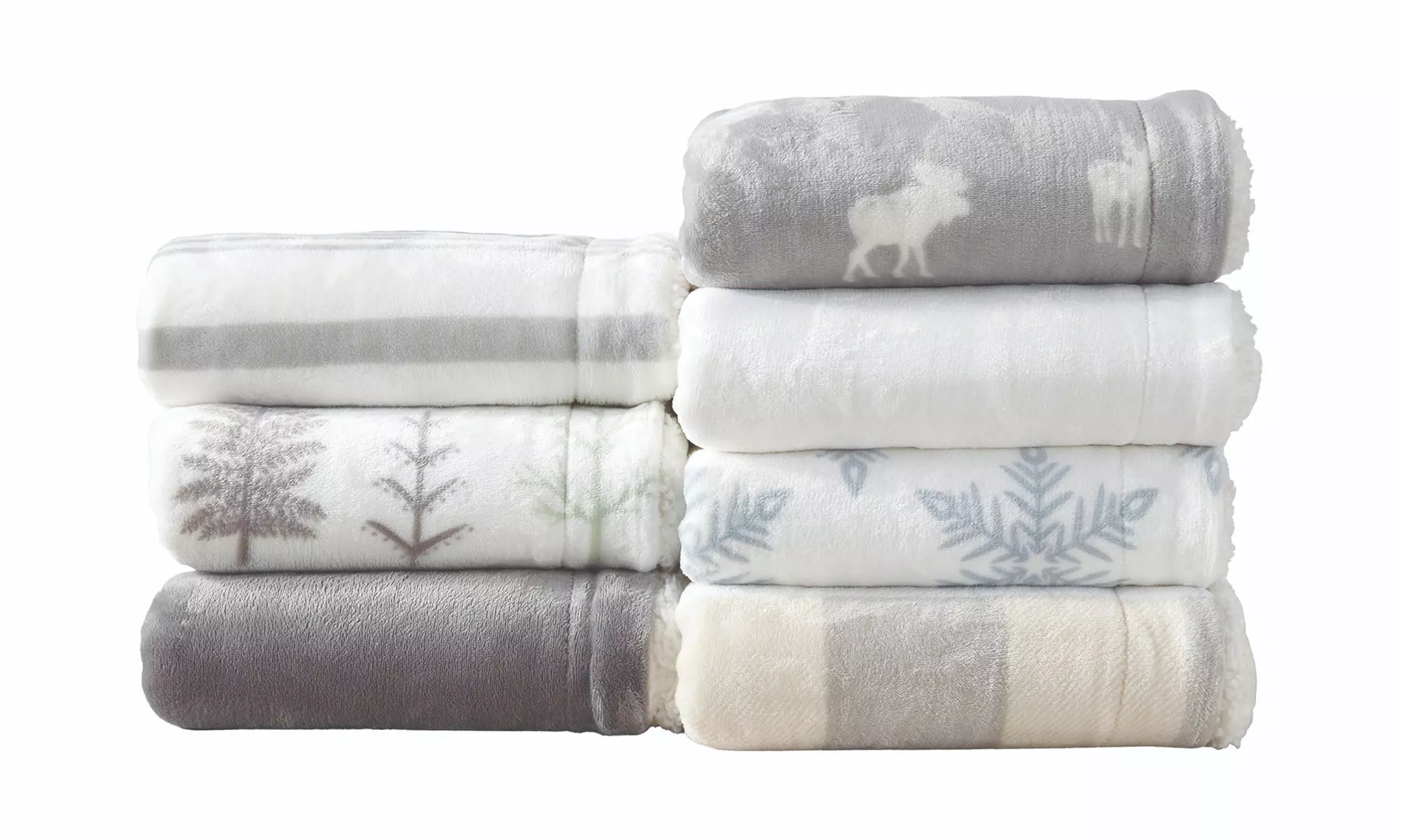 Cozy Plush Velvet & Sherpa Reversible Throw Blanket