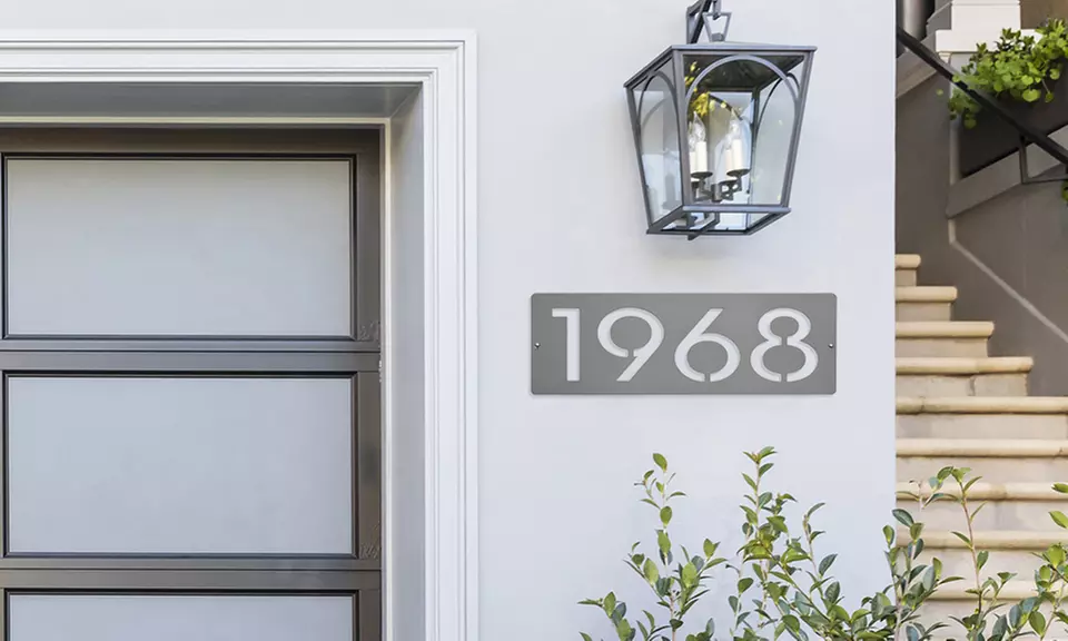 Custom Metal Address Plaques with Up to Five Characters