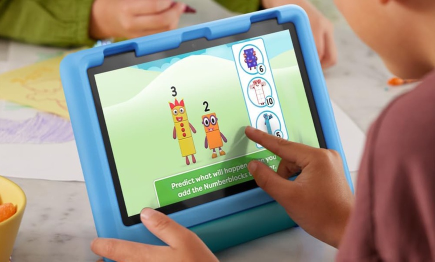 Image 2: Amazon Fire HD 8 Kids Tablet for Ages 3-7; 32GB with Kid-Proof Case