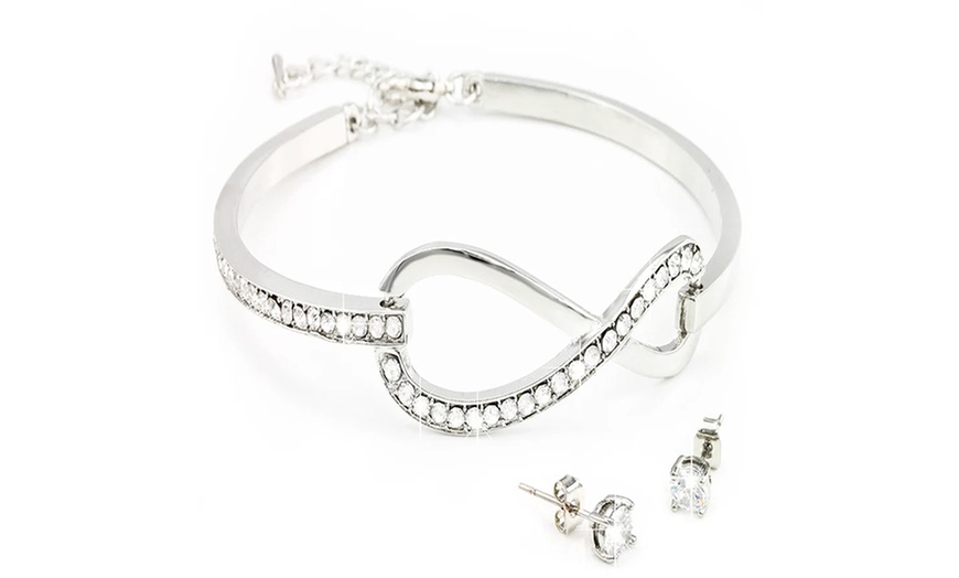 Image 4: Set bracciale rigido e orecchini in cristalli Swarovski® Eira Wen® 