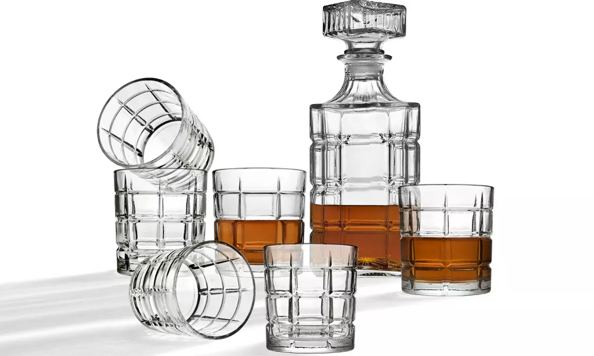 Godinger Studio Diamond Whiskey Decanter Sets (5- or 7-Piece) - Second Medium