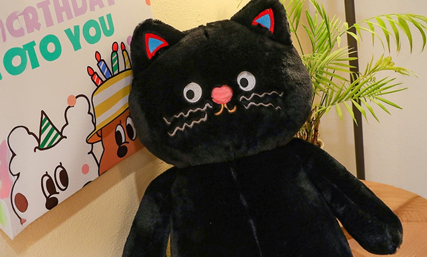 Image 4: Kawaii Spotted Cat Plush Toy