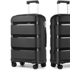 Image 6: KONO Three-Piece PP Hard Shell Suitcases With TSA Lock