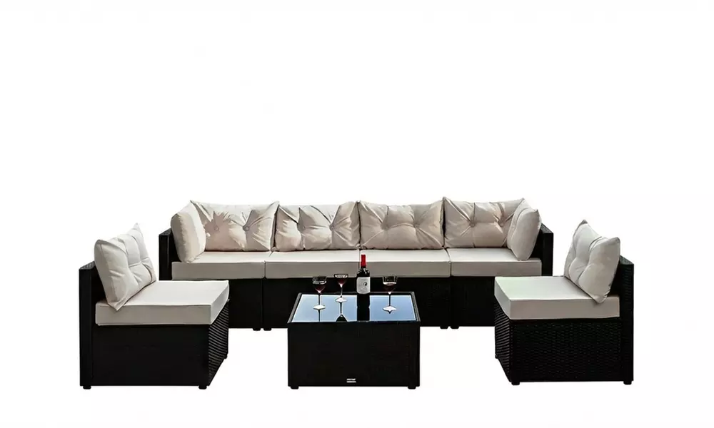 Salon de jardin modulable "Elise" en résine tressée de Kocoon