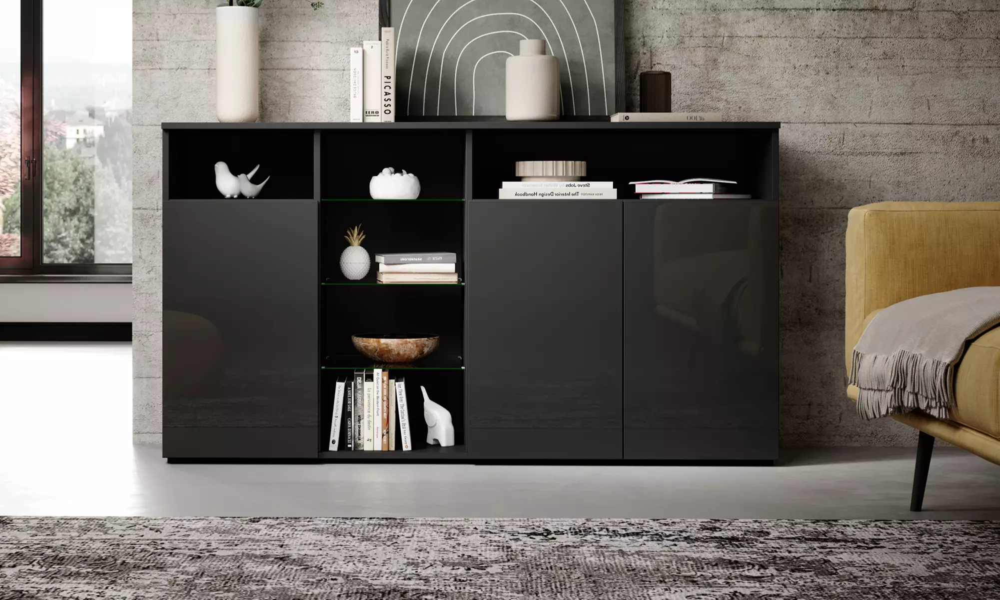 Buffet "Clark" avec éclairage LED