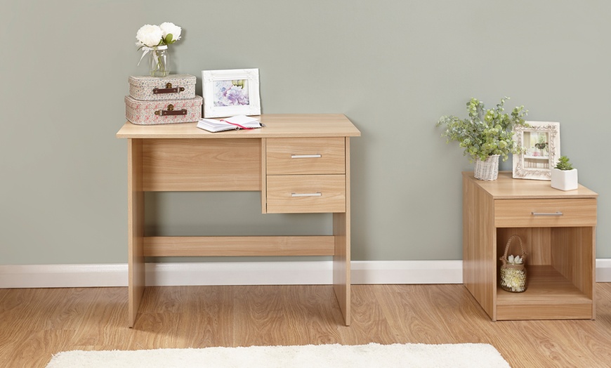 Image 8: Simple Two-Drawer Desk