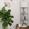 Image 8: HOMCOM Corner Floor Lamp with Shelves