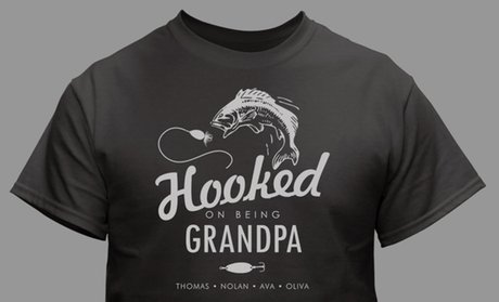 Personalized Men's Hooked on Being T-Shirt