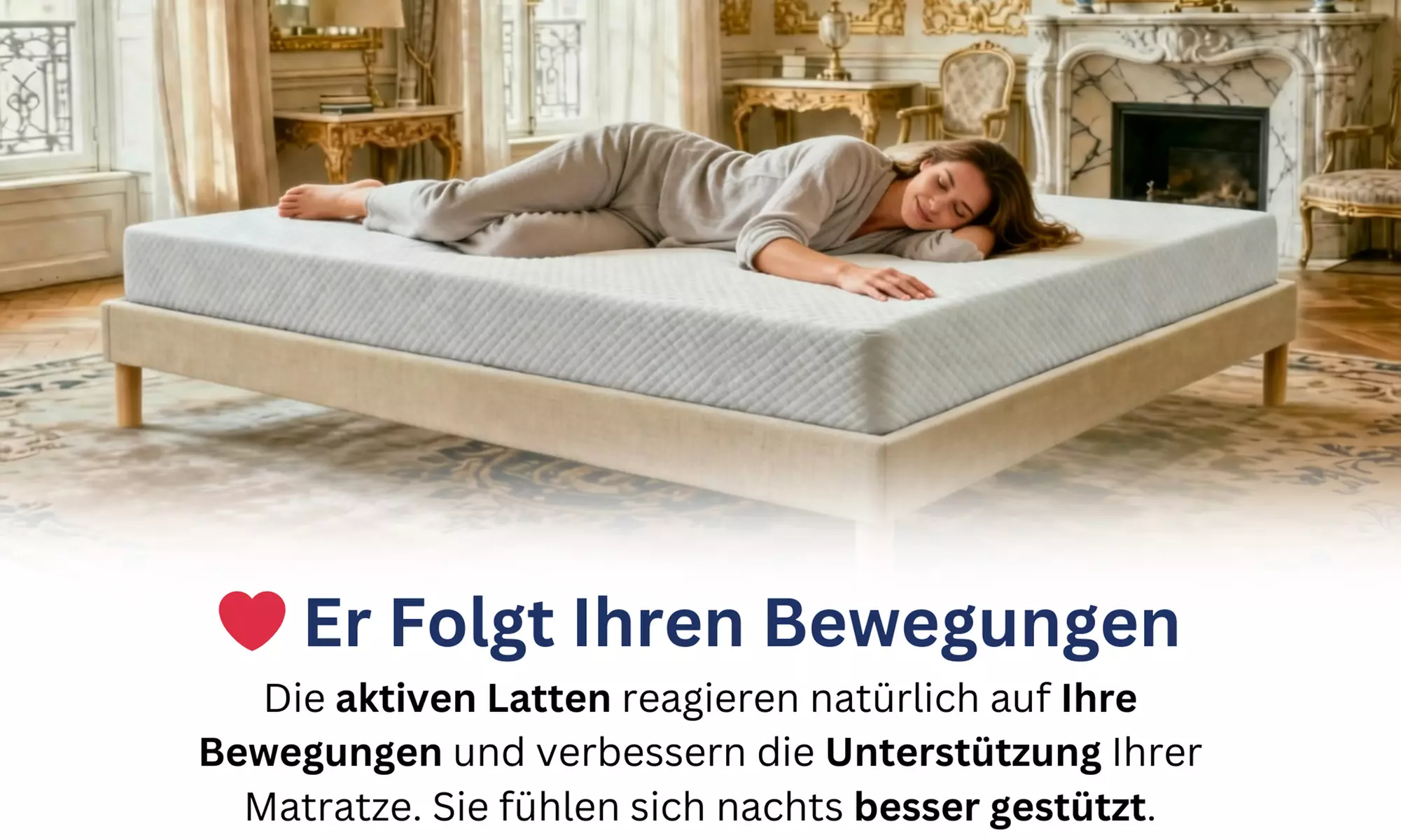 Bettgestell ANTHRA opt. mit Matratze