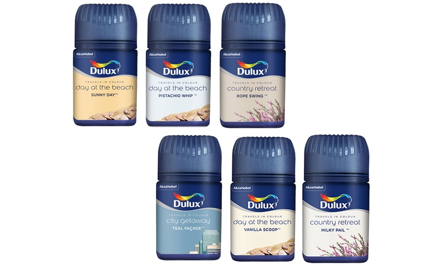 Image 1: 12 Dulux Paint Colour Testers Set