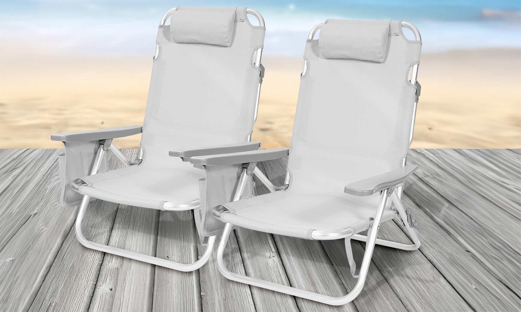 Set van 2 zonnebedden