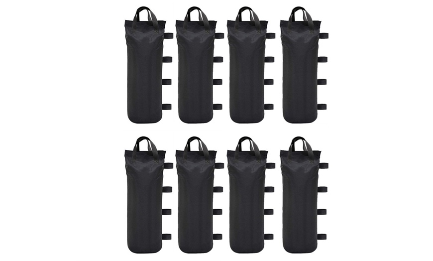 Image 7: Outdoor Canopy Tent Fixed Weighted Sandbags: 4 or 8 Pcs - Black 
