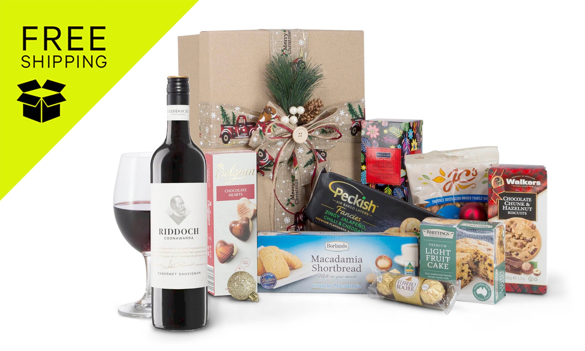 Red, White, or Sparkling Christmas Giftbox Hampers