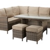 Image 6: Rattan-Effect Corner Dining Set with Cushions