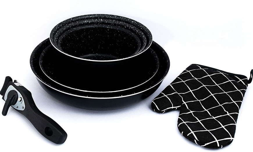 Image 13: Set di pentole Herzberg con manico rimovibile