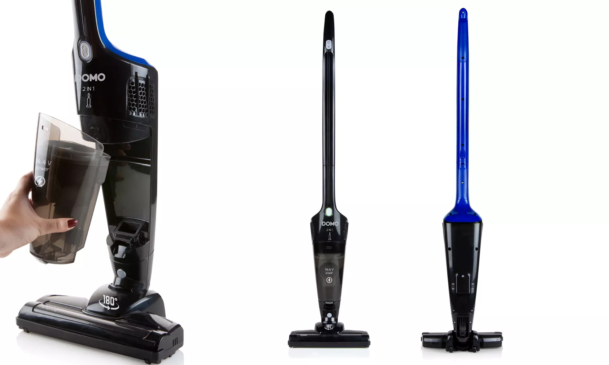 Aspirateur balai 2-en-1 sans fil avec brosse motorisé amovible par Domo - Primary Image