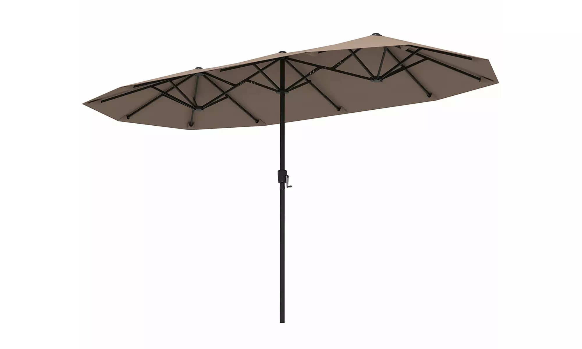 Costway 13ft Outdoor Double-Sided Table Umbrella with Optional LED Lights