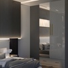 Image 3: High Gloss Wardrobe with Mirrored Door
