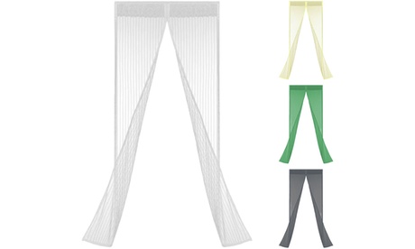 Cortina mosquitera con cierre magnético,Beige , 1 unidad