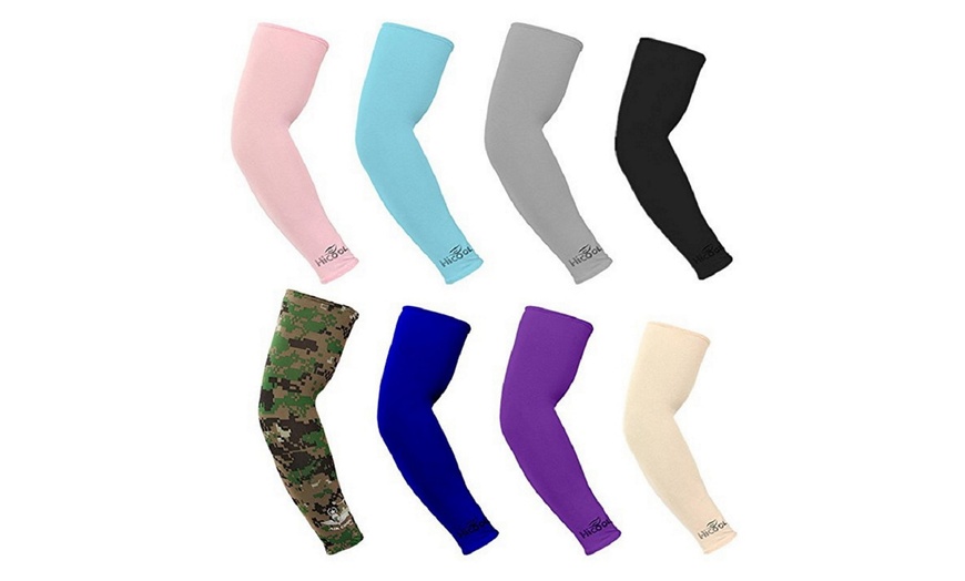 Image 2: 8 Pairs Cooling Arm Sleeves Cover UV Sun Protection Basketball Sports