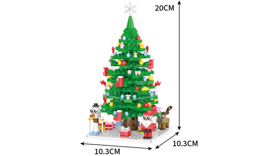 Image 3: 779 Pieces Christmas Advent Calendar Building Block with Light