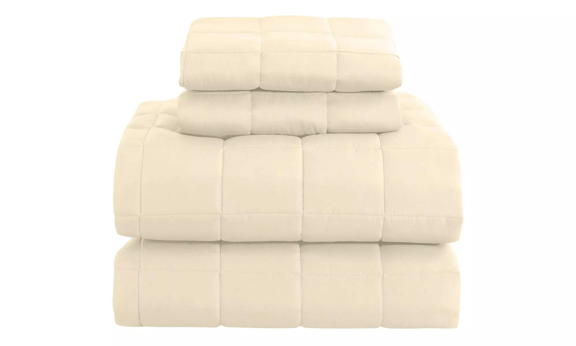 Royal Comfort Coverlet Set - Queen - Beige-10003818