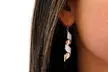 Sterling Silver Spiral Crystal Drop Earrings Made With Crystals From Swarovski - Second Medium