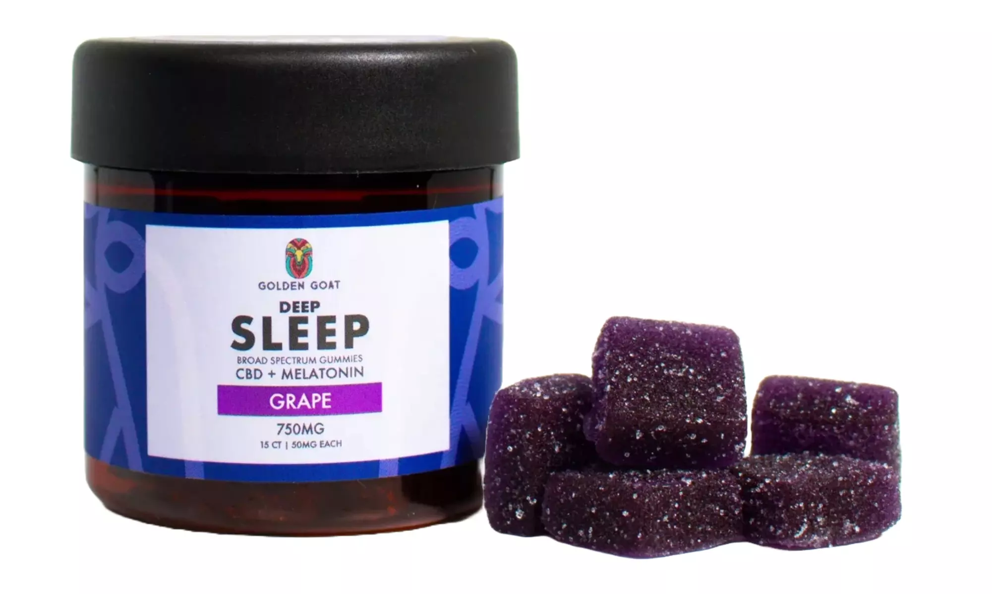 Deep Sleep CBD Gummies with Melatonin by Golden Goat (Multiple Flavors)