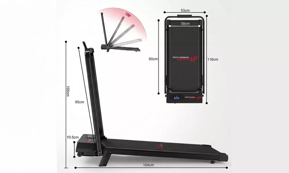 2-in-1 Foldable Walking Pad and Jogging Treadmill