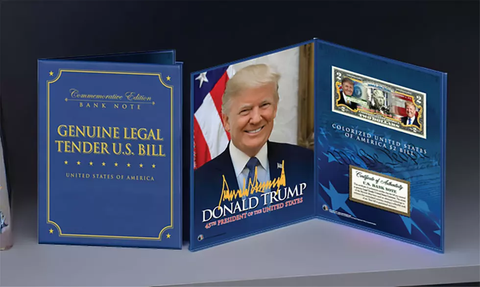 DONALD TRUMP 45th President Two-Dollar Bill in Large Collectors Folio Display - Primary Image
