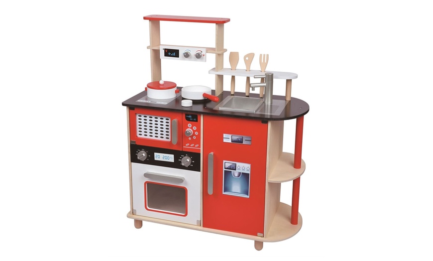 Image 1: Lelin Wooden Kitchen Playset