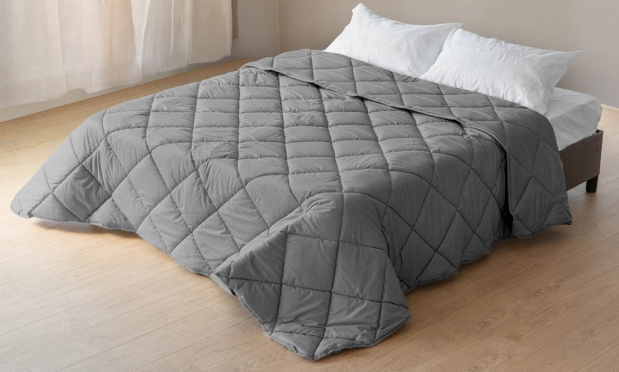 Image 13: Colcha de microfibra para cama doble con tacto aterciopelado