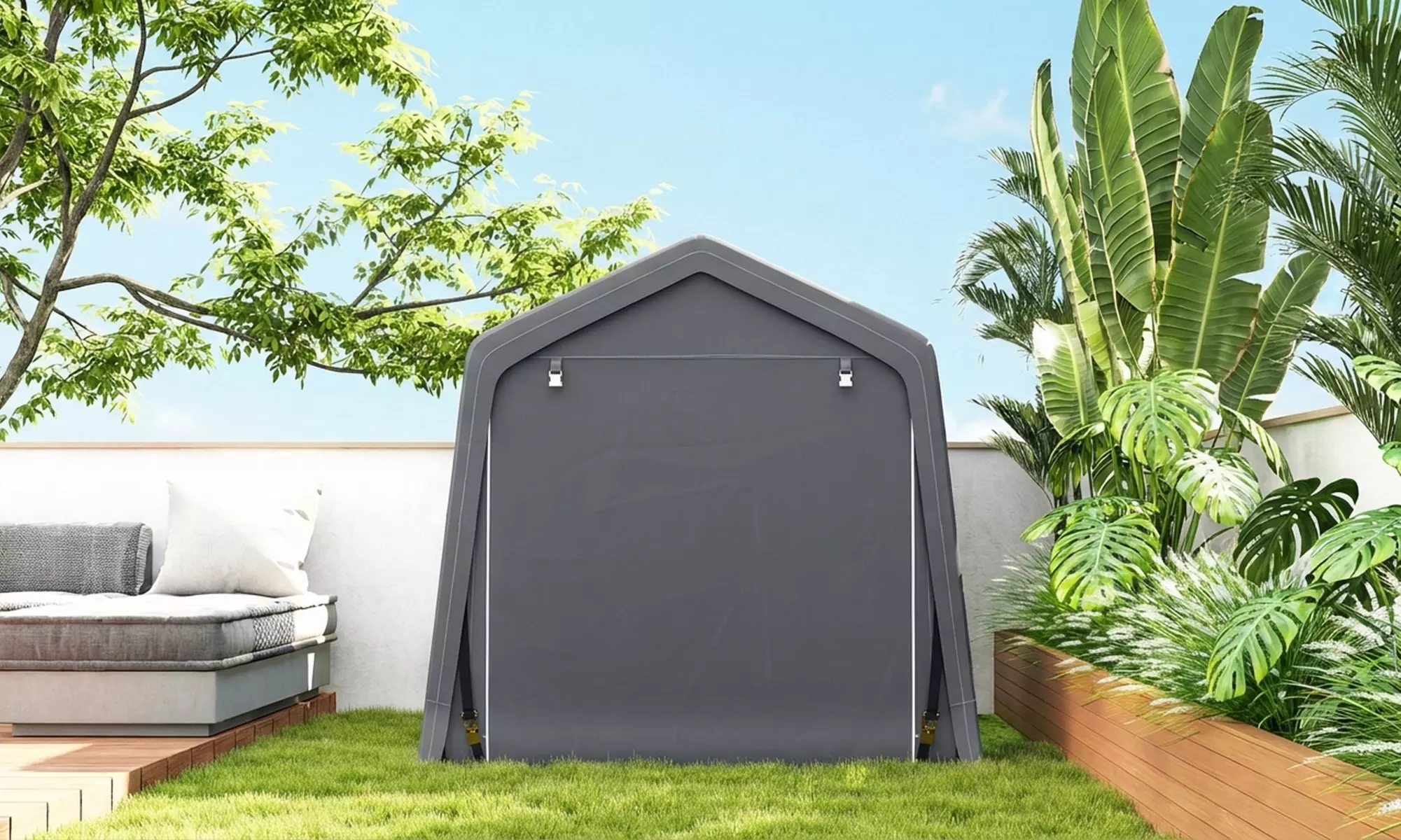 Outsunny Outdoor Garden Storage Shed Waterproof Bike Tent