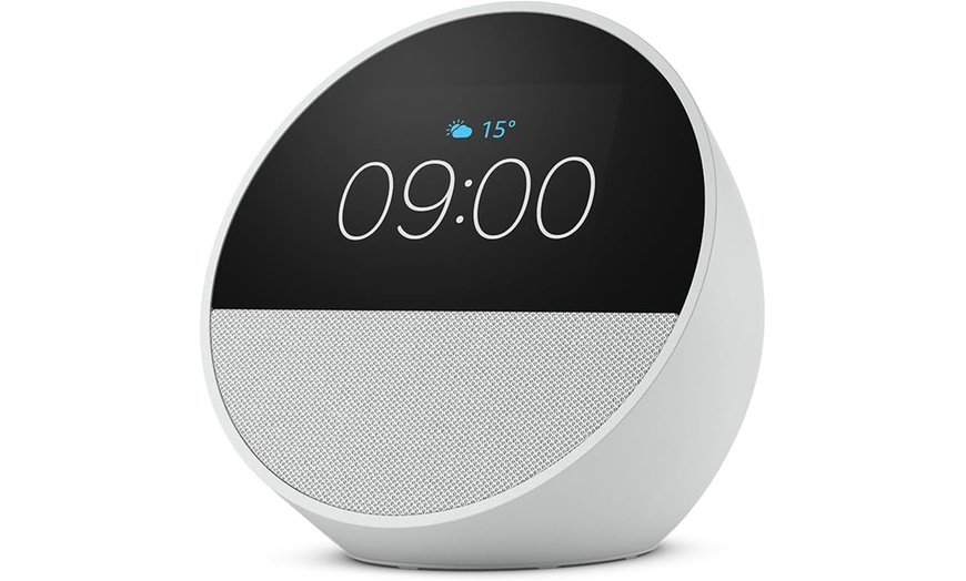 Image 5: New Amazon Echo Spot (2024) Smart Clock - Customisable Display, Vibrant Sound, Alexa