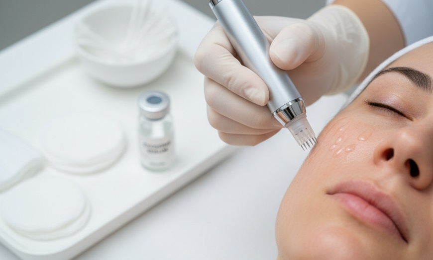 Image 1: 1 o 2 sesiones de exosomas con dermapen en rostro completo y limpieza 