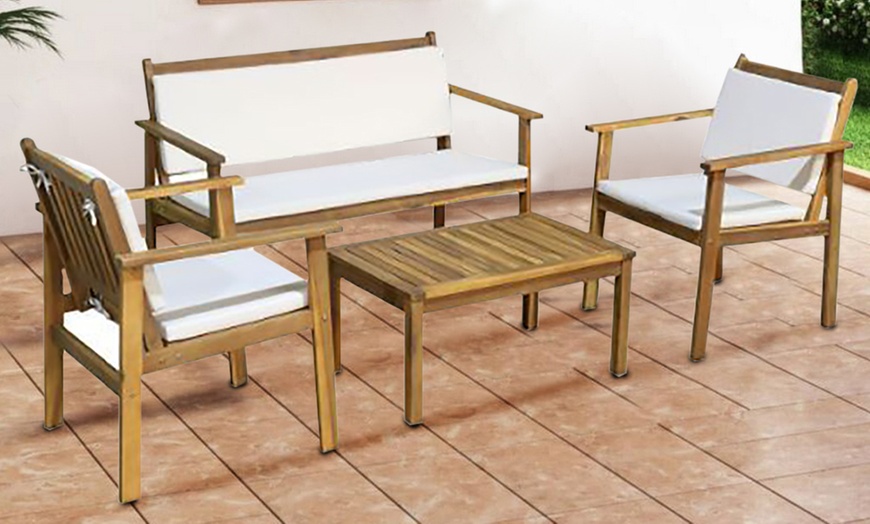 Image 4: Set patio di 4 mobili da giardino Bakaji