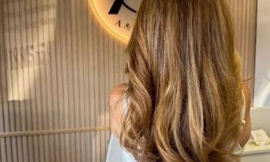 Image 8: Women's Haircut, Highlights, Balayage, Blow-dry, Shampoo, & More 