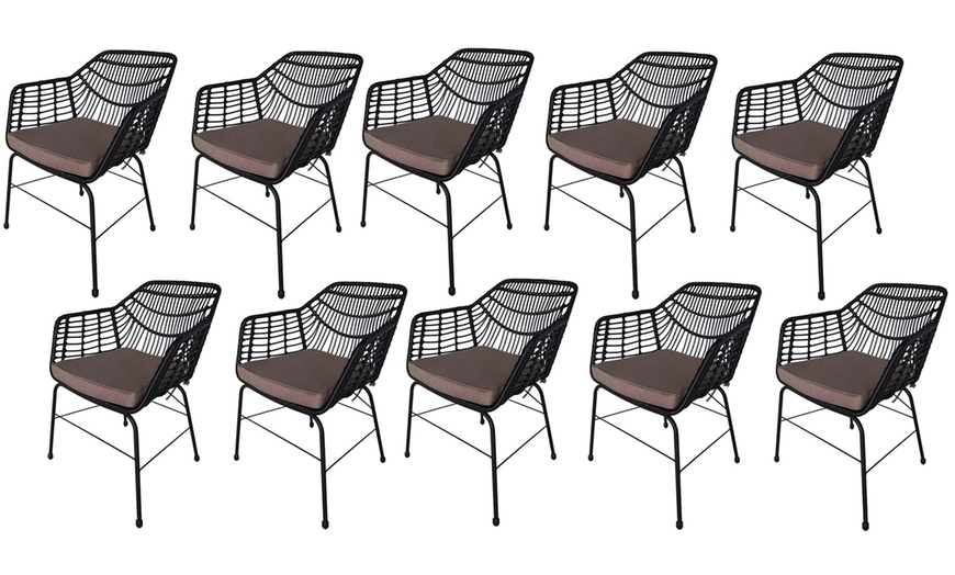 Image 8: Home Deluxe Gartenstühle TARA im 2er bis 10er-Set inkl. Sitzkissen