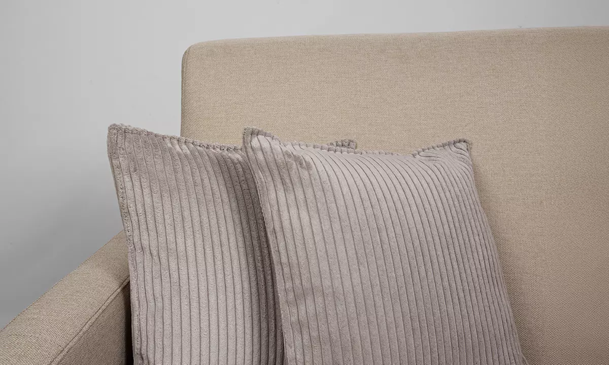 Lot de 2 coussins en velours côtelé 40 x 40 cm